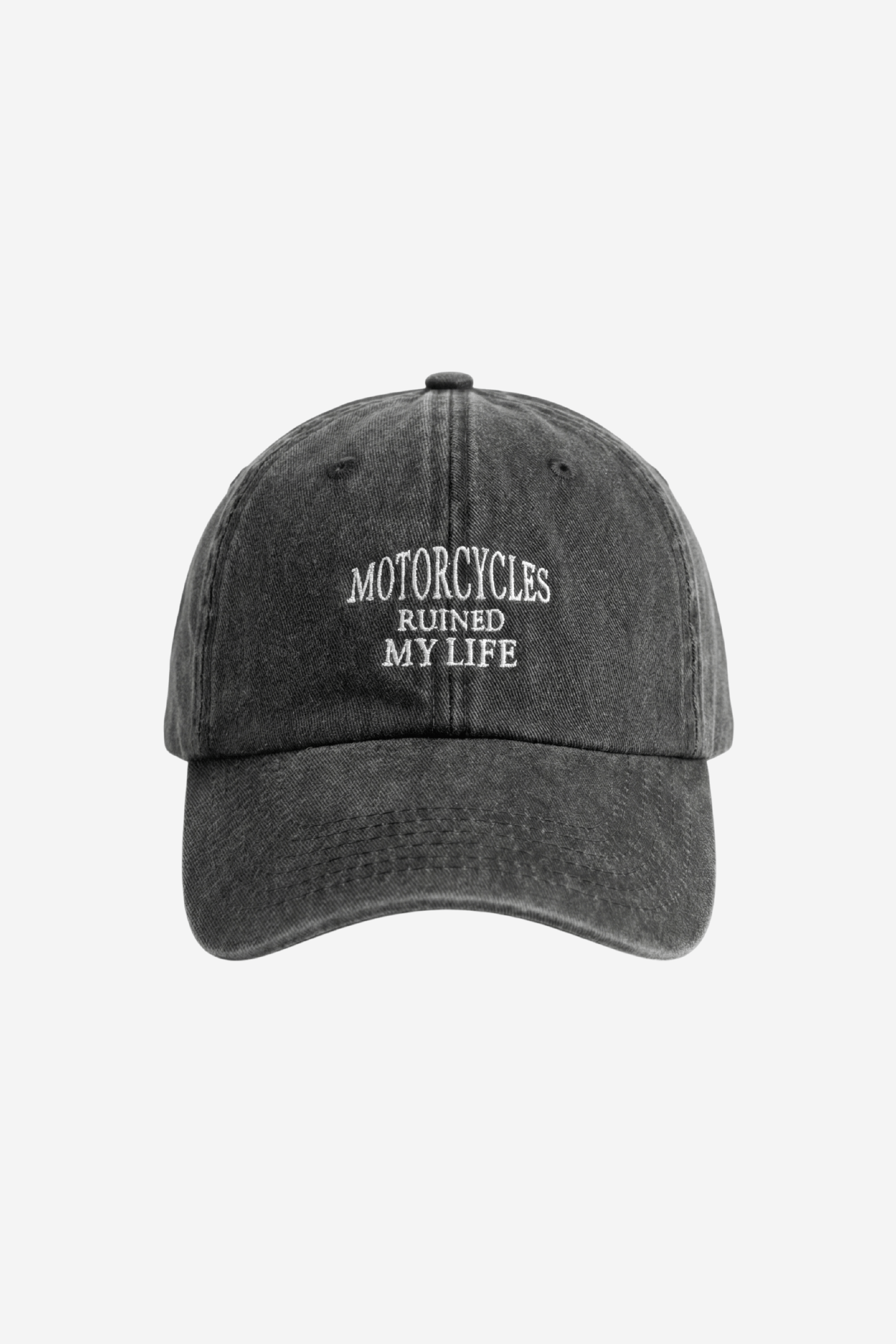 Motorcycles Ruined My Life Classic Vintage Cap Black