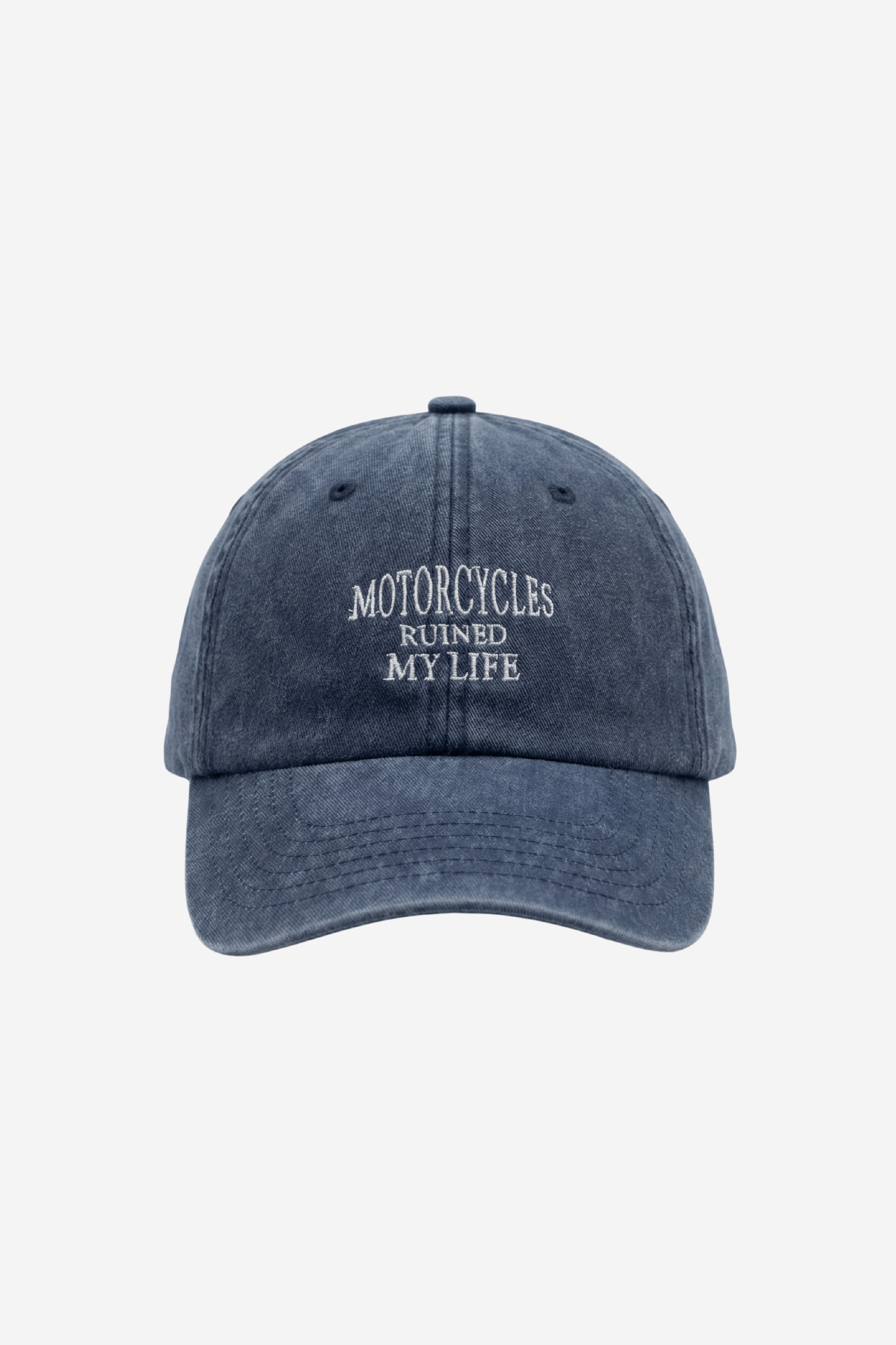 Motorcycles Ruined My Life Classic Vintage Cap Blue