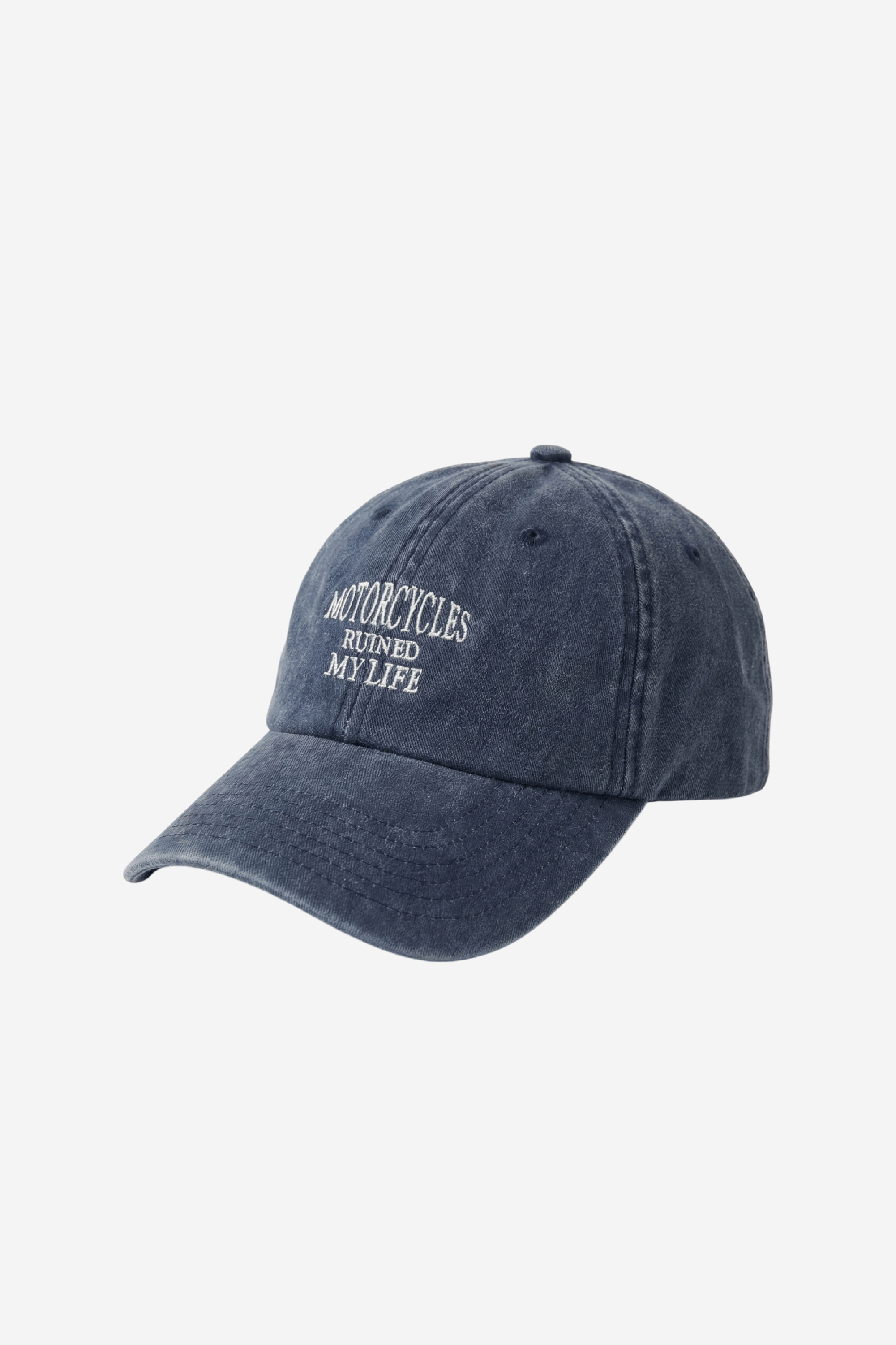 Motorcycles Ruined My Life Classic Vintage Cap Blue