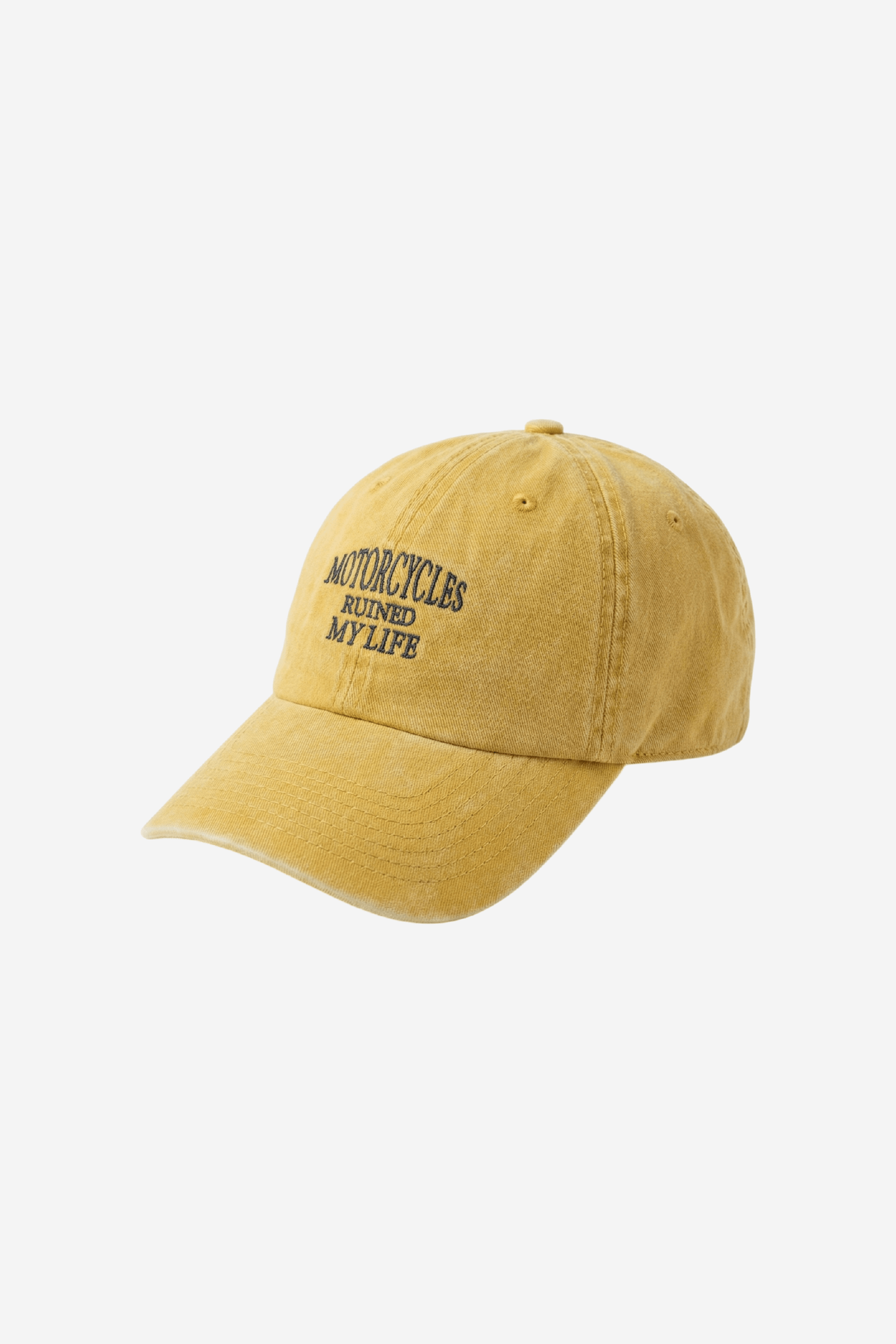 Motorcycles Ruined My Life Classic Vintage Cap Mustard