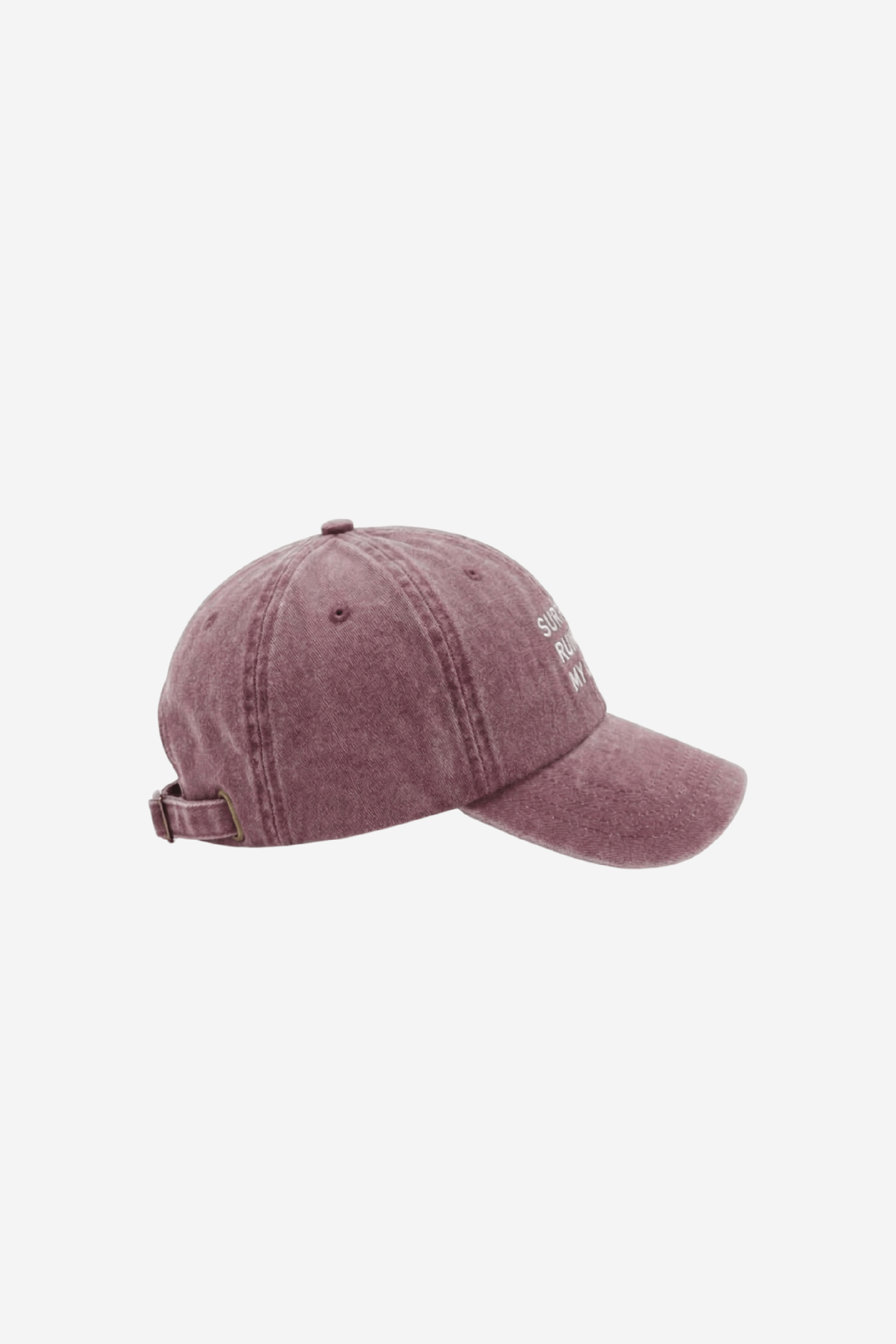 Surfing Ruined My Life Classic Vintage Cap Burgundy