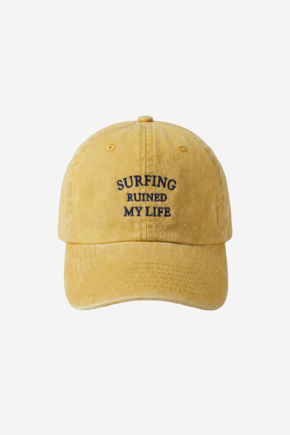 Surfing Ruined My Life Classic Vintage Cap Mustard