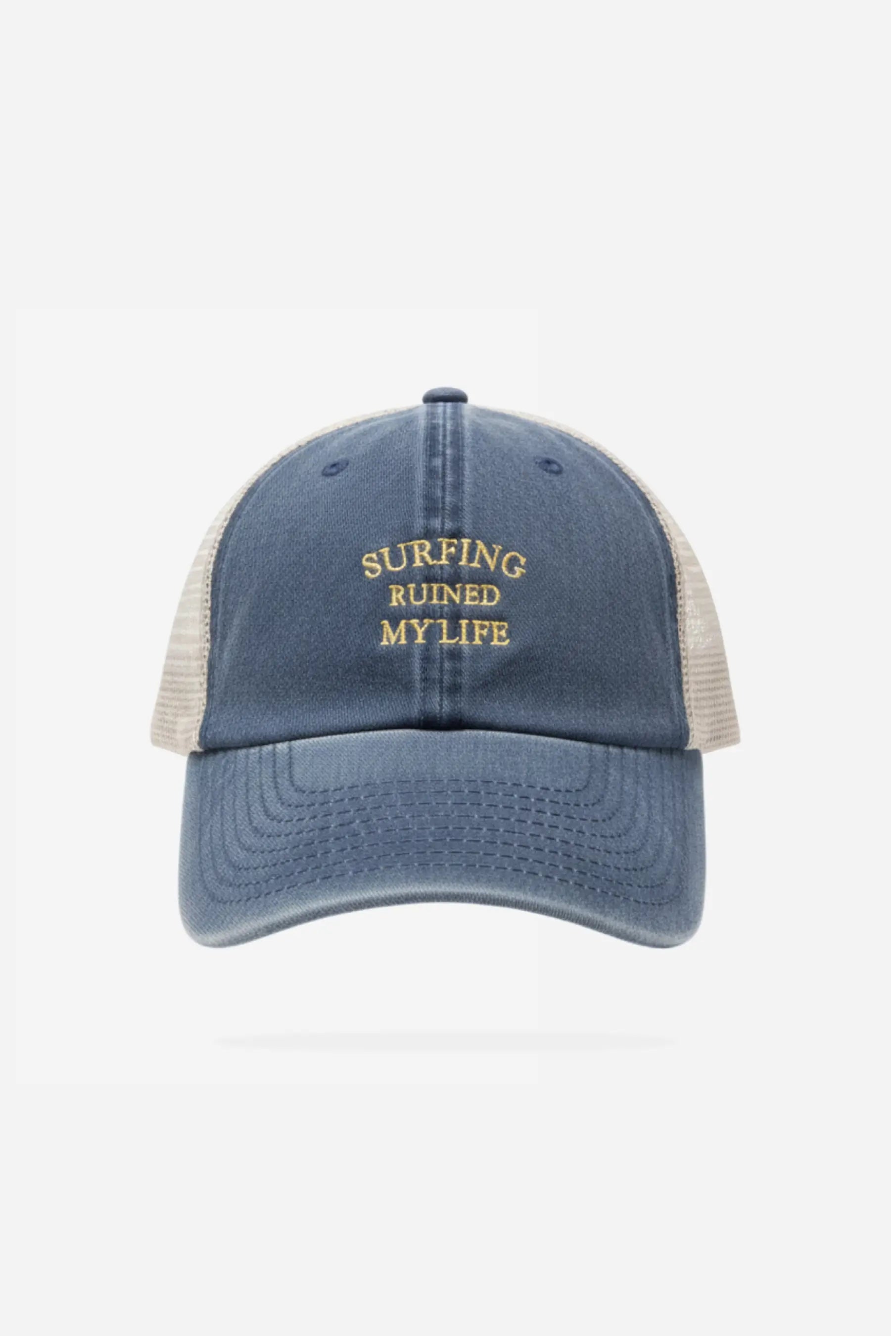 Surfing Ruined My Life Trucker Cap Blue