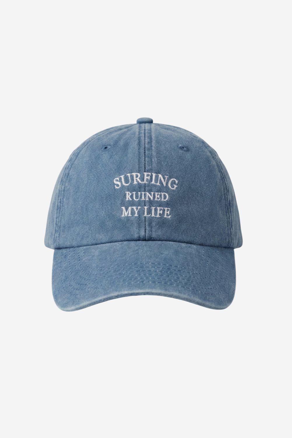 Surfing Ruined My Life Classic Vintage Cap Light Blue