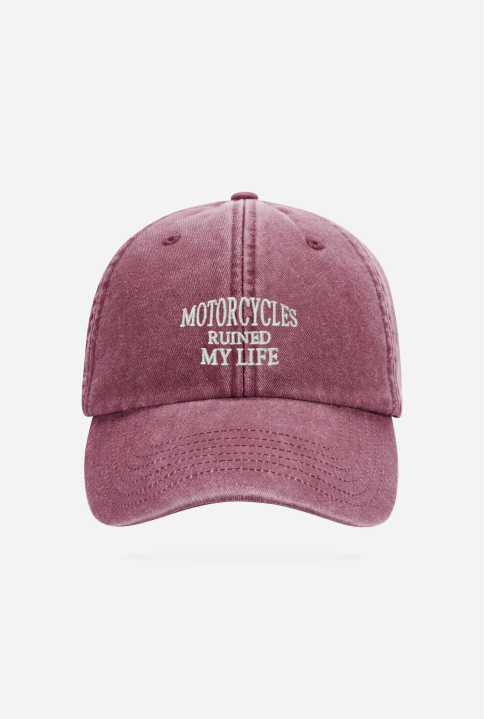 Motorcycles Ruined My Life Cap Burgundy
