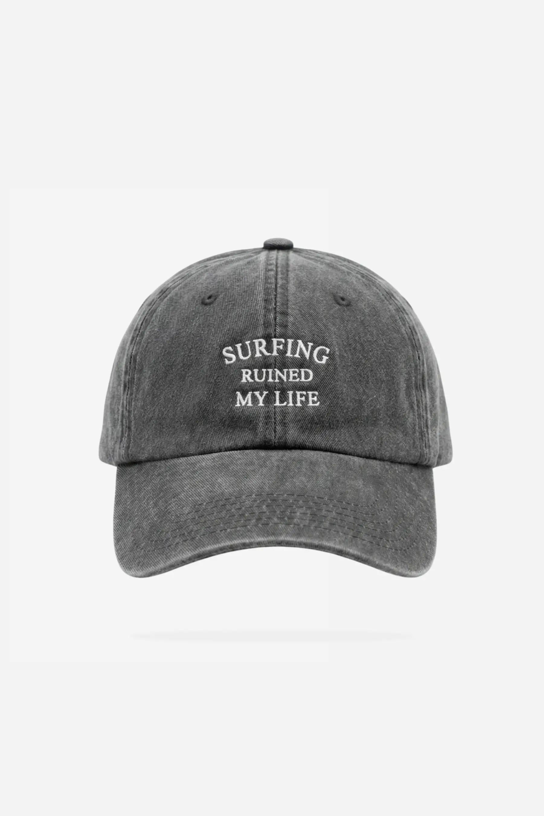 Surfing Ruined My Life Classic Vintage Cap Black