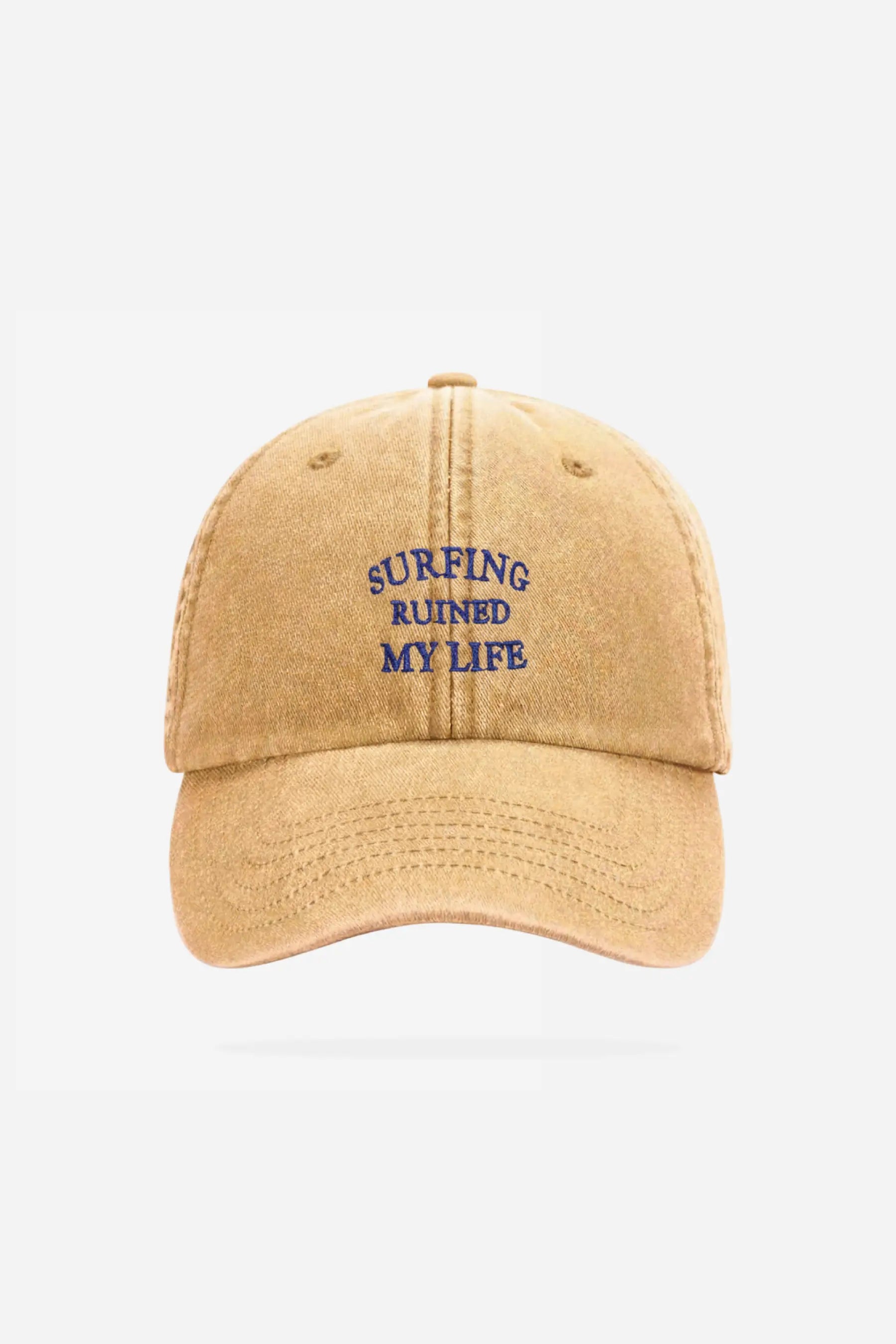 Surfing Ruined My Life Classic Vintage Cap Mustard