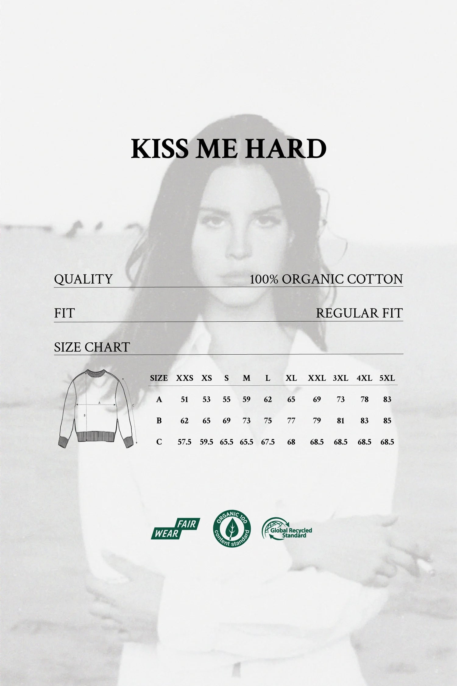Kiss Me Hard {Sudadera Ecológica Blanca}