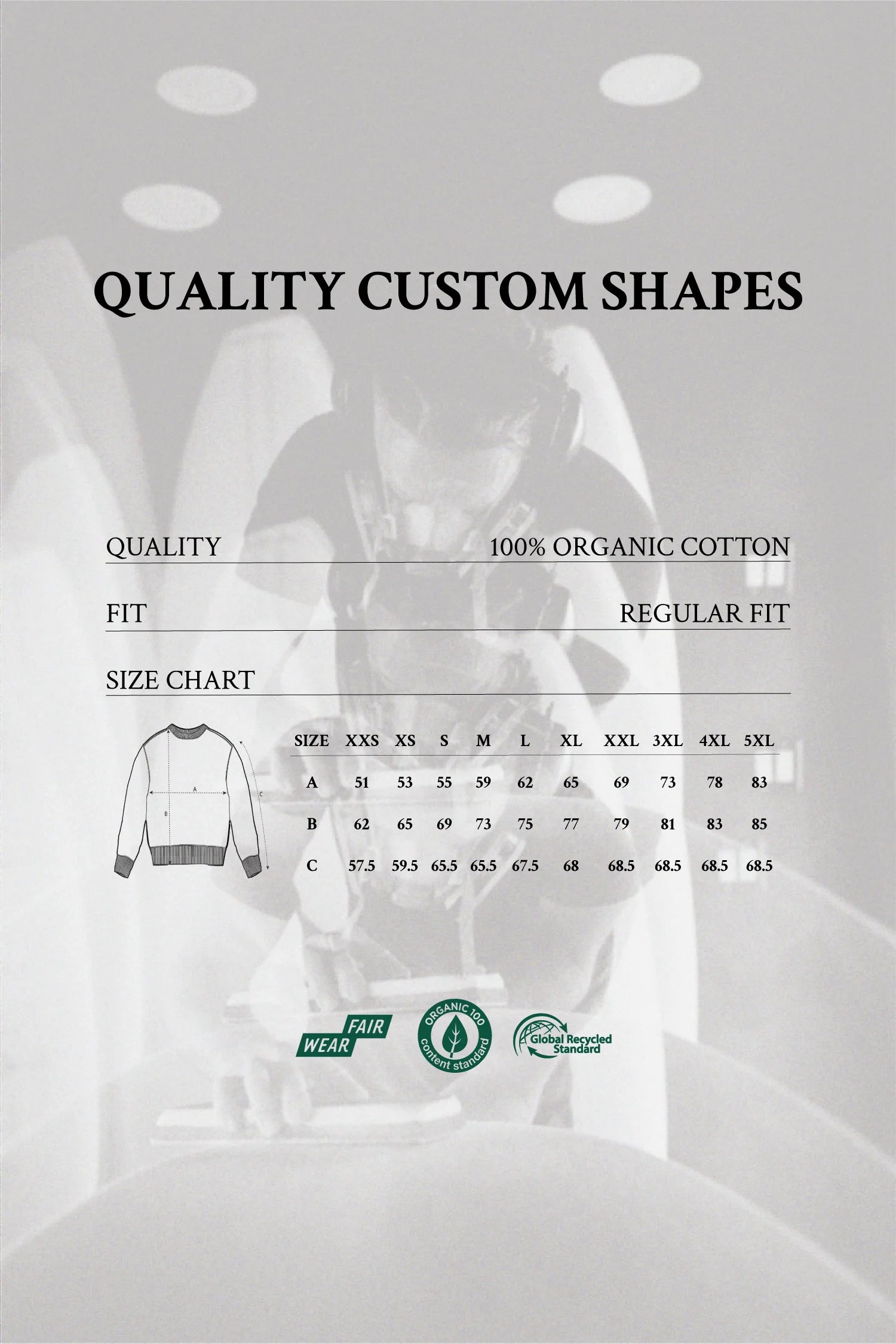 Quality Custom Shapes {Sudadera Ecológica Blanca}